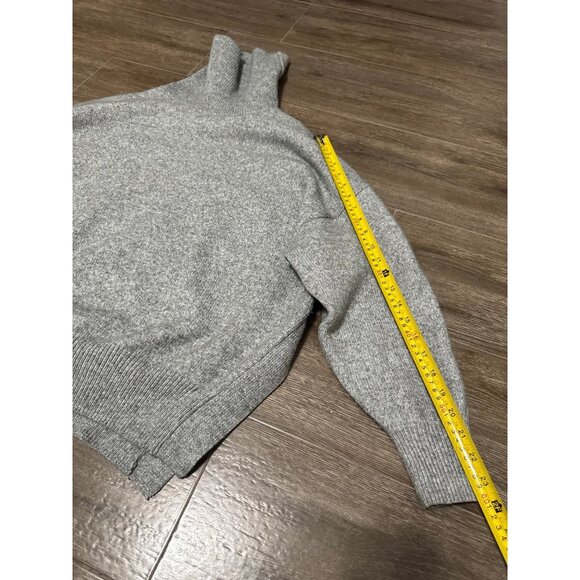H&M oversized grey sweater turtleneck voluminous sleeves HM knit top m - Picture 4 of 11